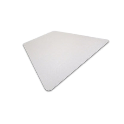 Tapis de protection de sol en polycarbonate pour chaise de bureau d'angle – Transparent, sols durs, 1 personne