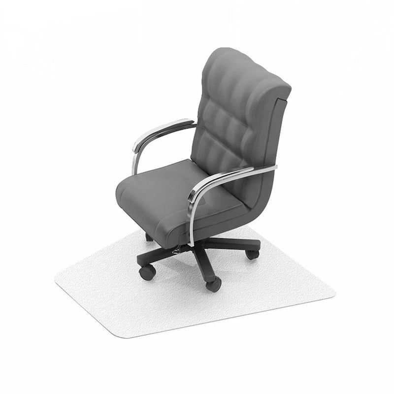 Tapis de protection de sol en polycarbonate pour chaise de bureau d'angle – Transparent, sols durs, 1 personne
