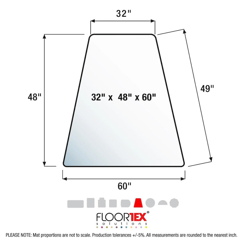 Tapis de protection de sol en polycarbonate pour chaise de bureau d'angle – Transparent, sols durs, 1 personne