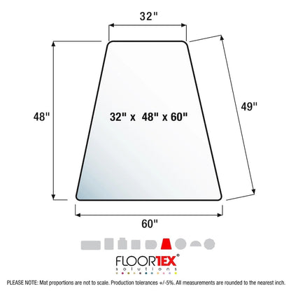 Tapis de protection de sol en polycarbonate pour chaise de bureau d'angle – Transparent, sols durs, 1 personne
