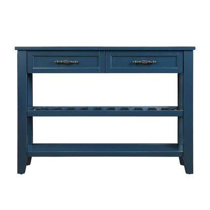 Table console de 42 po avec tiroirs et étagères à niveaux