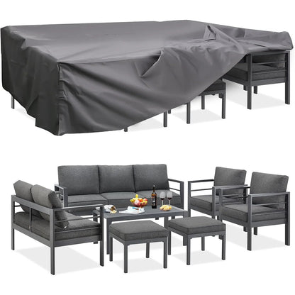 AECOJOY Ensemble de 7 Meubles de Jardin en Aluminium pour Extérieur