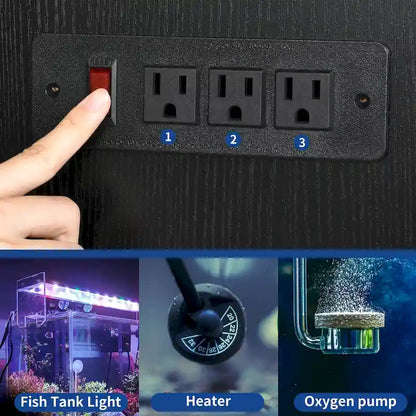 Meuble Support d'Aquarium Moasis 40-50 Gallons avec Prises de Courant