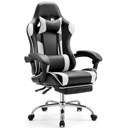 Chaise de bureau de jeu pivotante en cuir PU