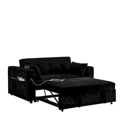 Canapé convertible 54 pouces avec lit gigogne, double assise, fonction relax