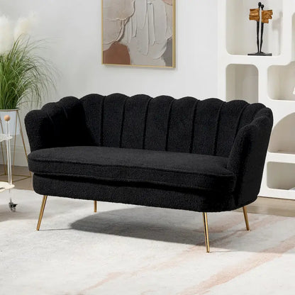 Causeuse rembourrée de style moderne du milieu du siècle, 59 W