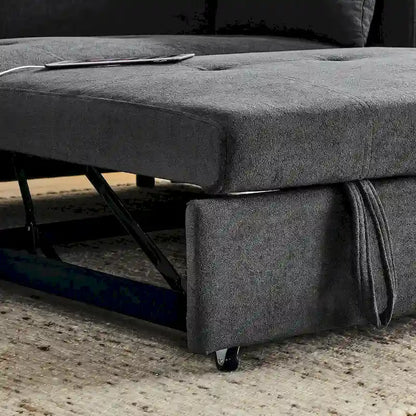 Canapé convertible 54 pouces avec lit gigogne, double assise, fonction relax