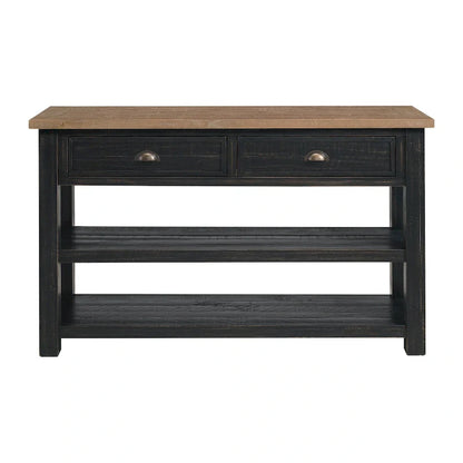 The Gray Barn Downington Table console de canapé à 2 tiroirs en bois massif