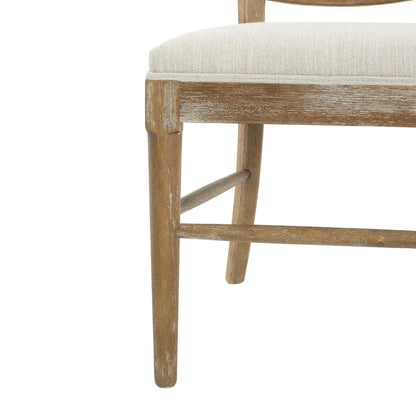 Chaises de salle à manger en bois d'hévéa de style fermier avec dossier en rotin (deux chaises par ensemble).