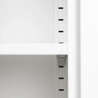 Armoire de rangement métallique à 2 portes avec étagères réglables