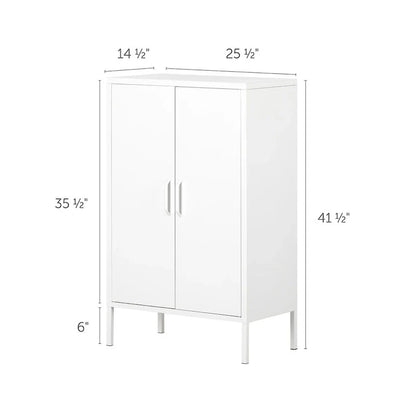 Armoire de rangement métallique à 2 portes avec étagères réglables